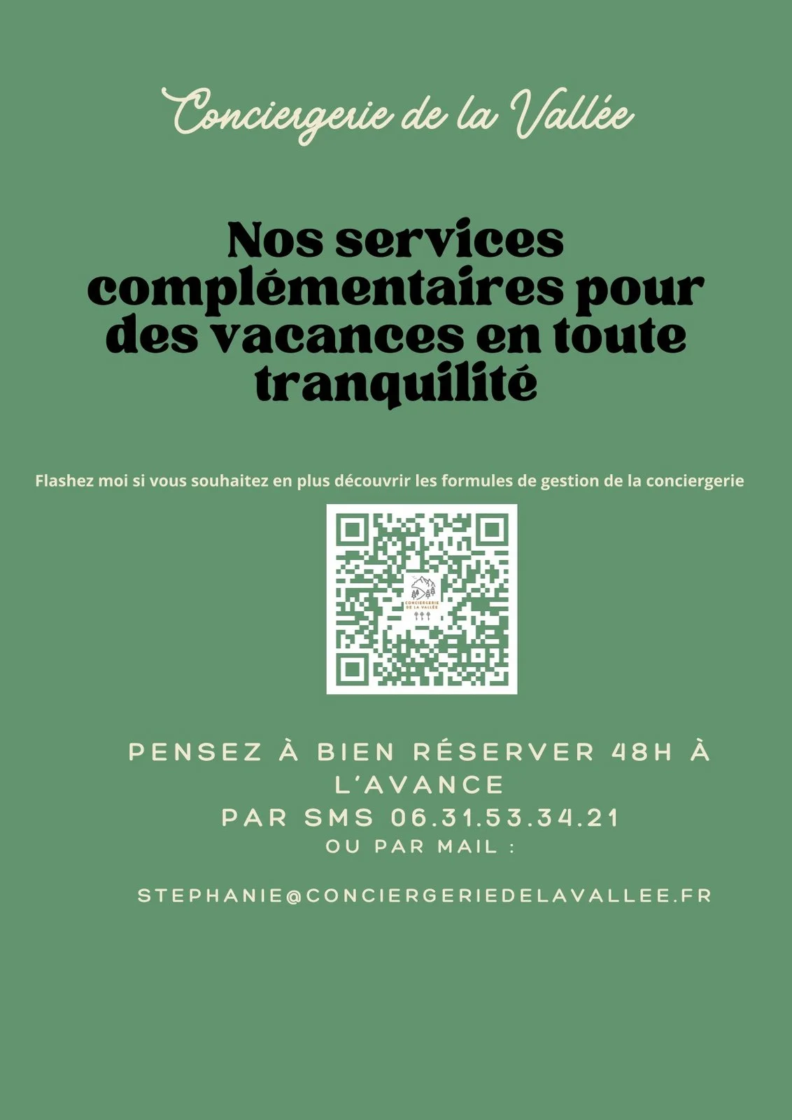 Conciergerie de la Vallée services brochure