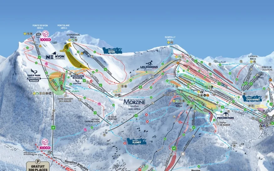 Morzine-Avoriaz ski area map
