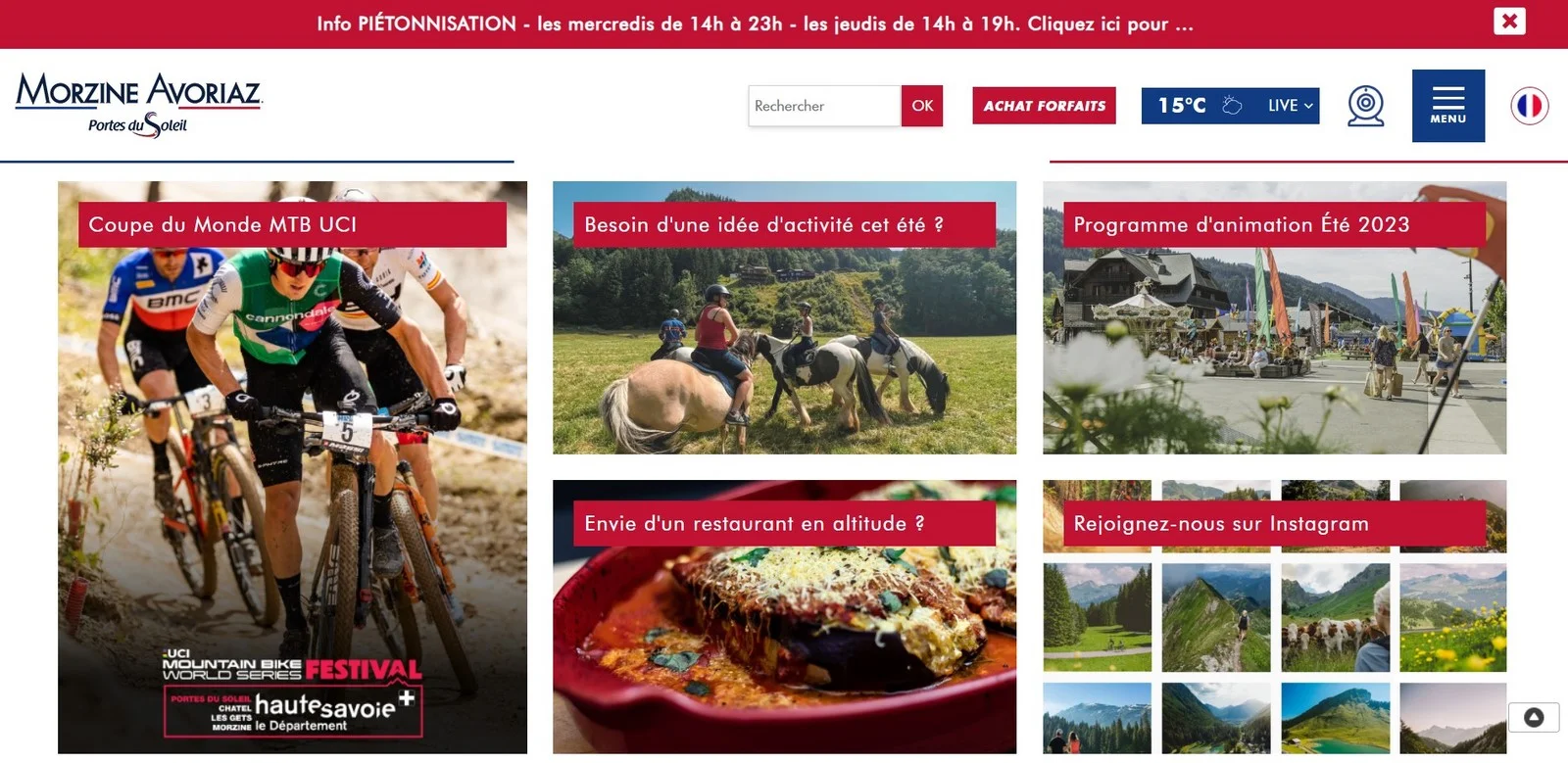 Site de l'office de tourisme Morzine-Avoriaz